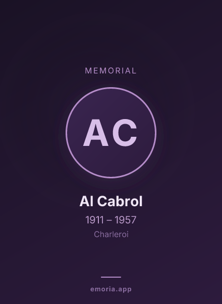 Memorial portrait of Al Cabrol
