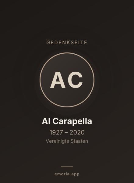 Gedenkportrait von Al Carapella
