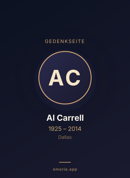 Gedenkportrait von Al Carrell
