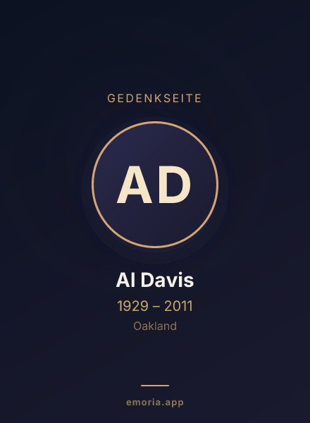 Gedenkportrait von Al Davis