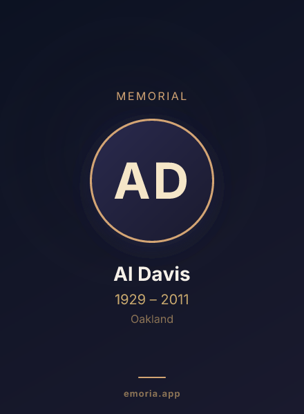 Memorial portrait of Al Davis