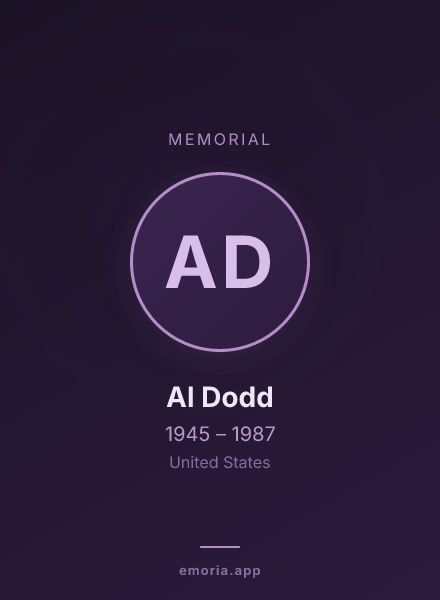 Memorial portrait of Al Dodd