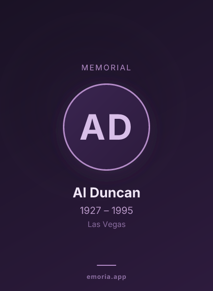 Memorial portrait of Al Duncan