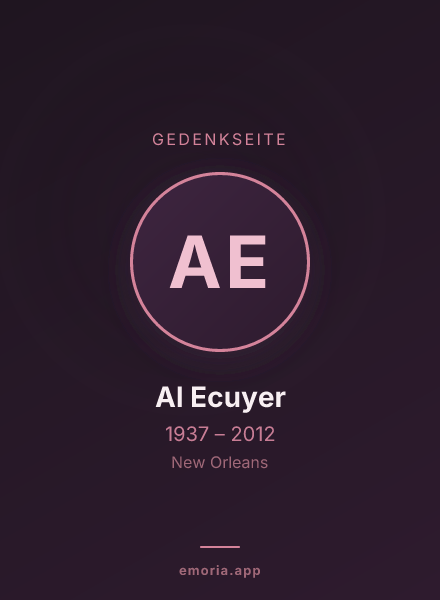 Gedenkportrait von Al Ecuyer