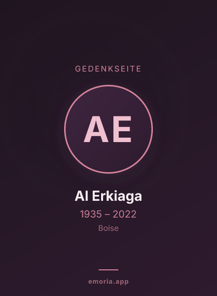 Gedenkportrait von Al Erkiaga