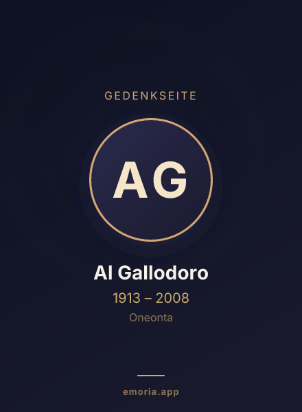 Gedenkportrait von Al Gallodoro