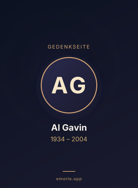 Gedenkportrait von Al Gavin