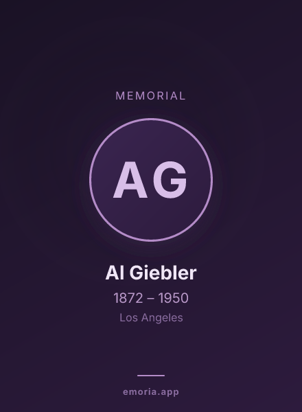 Memorial portrait of Al Giebler