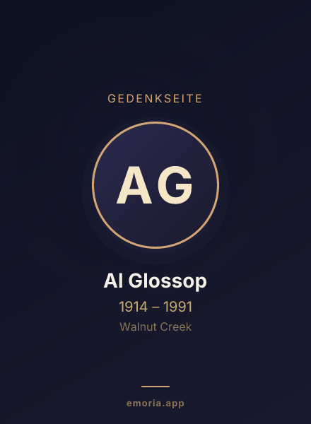 Gedenkportrait von Al Glossop