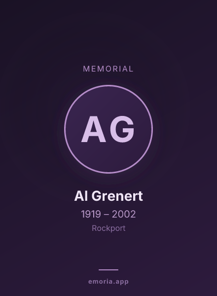 Memorial portrait of Al Grenert