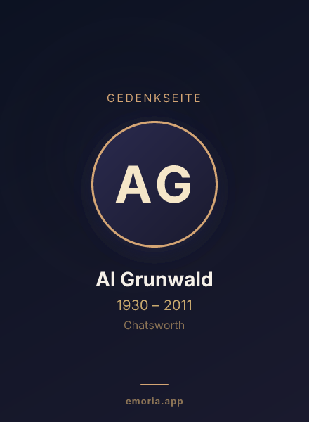 Gedenkportrait von Al Grunwald