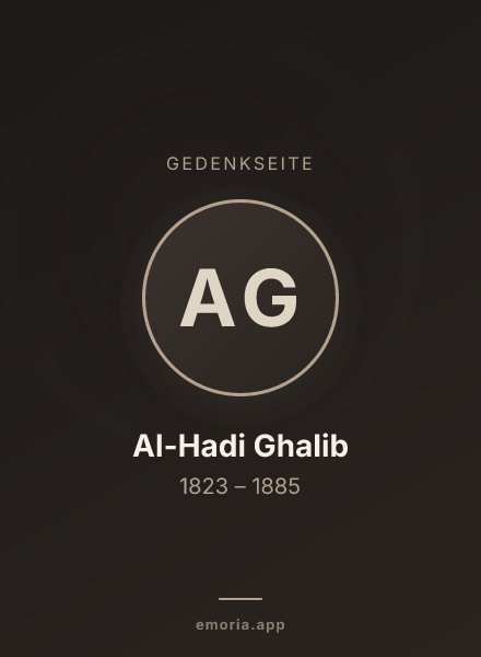 Gedenkportrait von Al-Hadi Ghalib