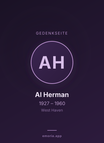 Gedenkportrait von Al Herman