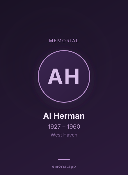 Memorial portrait of Al Herman