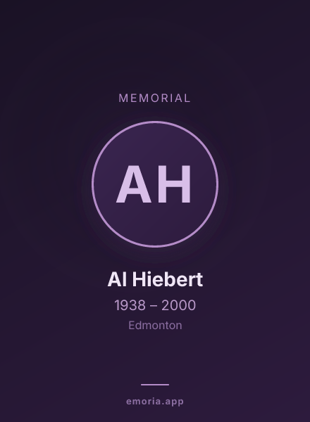 Memorial portrait of Al Hiebert