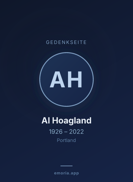 Gedenkportrait von Al Hoagland