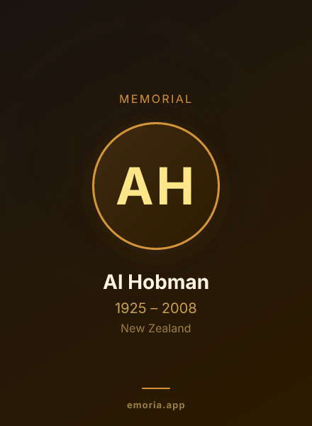 Memorial portrait of Al Hobman