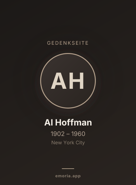 Gedenkportrait von Al Hoffman