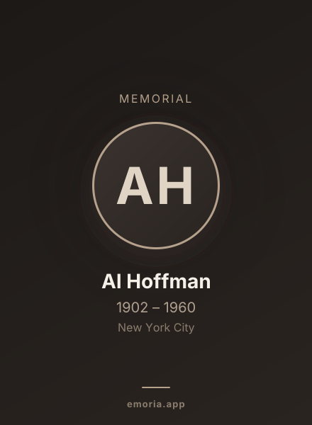 Memorial portrait of Al Hoffman