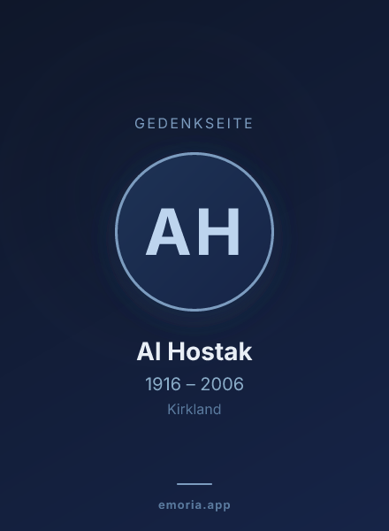 Gedenkportrait von Al Hostak