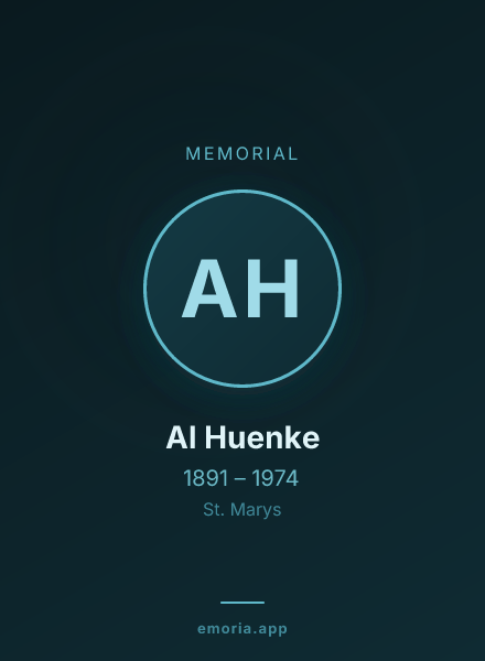 Memorial portrait of Al Huenke