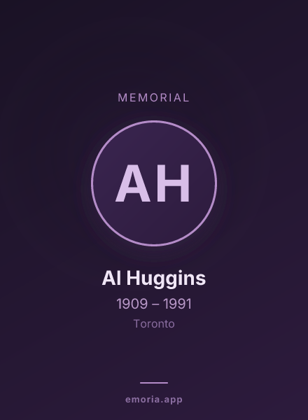 Memorial portrait of Al Huggins