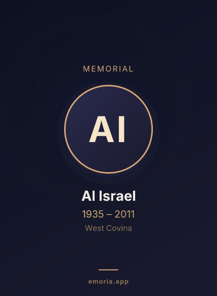 Memorial portrait of Al Israel
