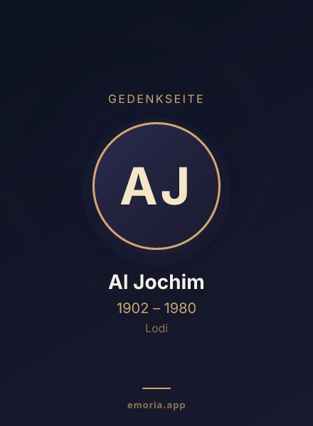 Gedenkportrait von Al Jochim