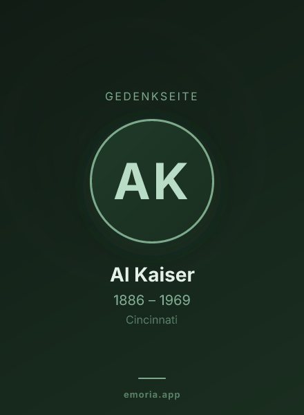 Gedenkportrait von Al Kaiser