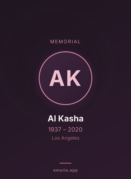 Memorial portrait of Al Kasha