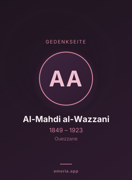 Gedenkportrait von Al-Mahdi al-Wazzani
