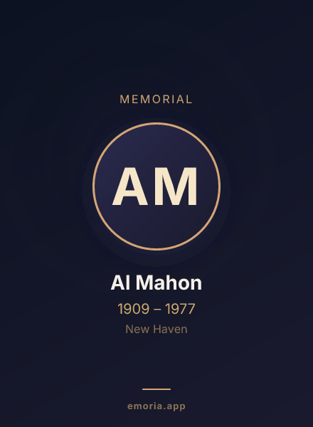 Memorial portrait of Al Mahon