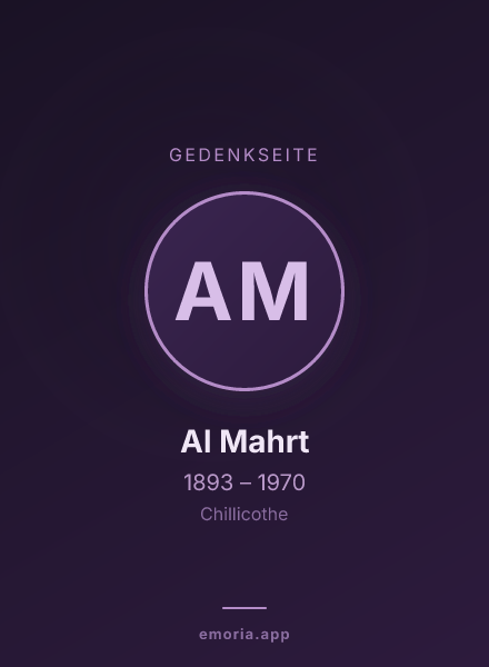 Gedenkportrait von Al Mahrt