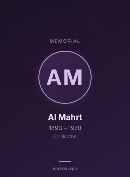 Memorial portrait of Al Mahrt