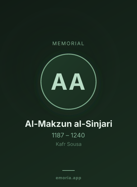 Memorial portrait of Al-Makzun al-Sinjari