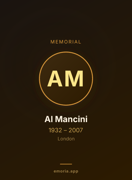Memorial portrait of Al Mancini