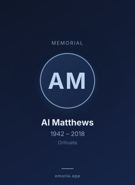 Memorial portrait of Al Matthews
