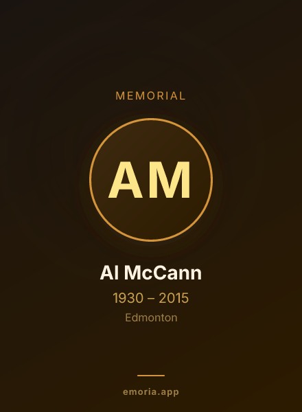 Memorial portrait of Al McCann
