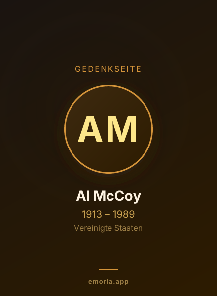Gedenkportrait von Al McCoy