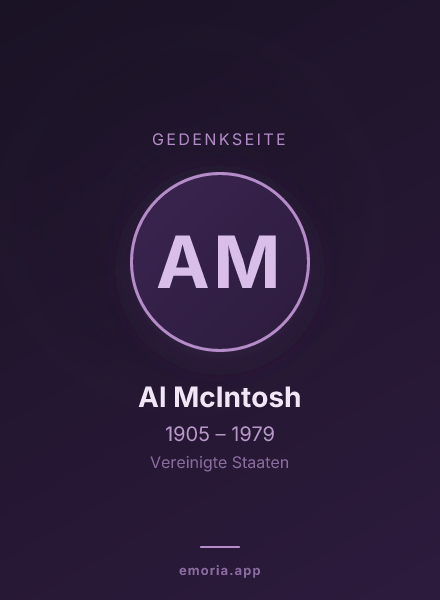 Gedenkportrait von Al McIntosh