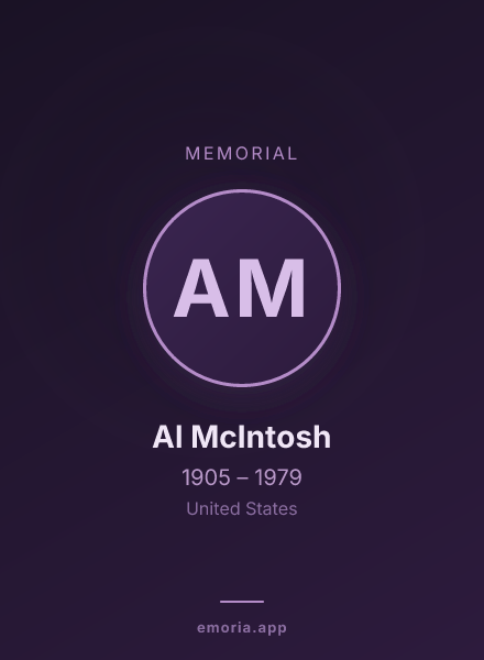 Memorial portrait of Al McIntosh