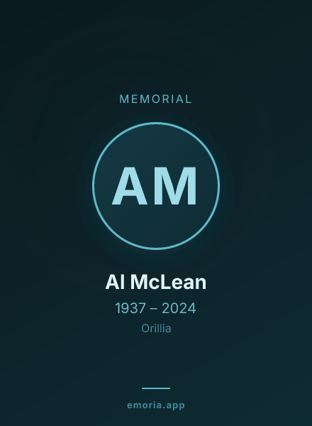Memorial portrait of Al McLean