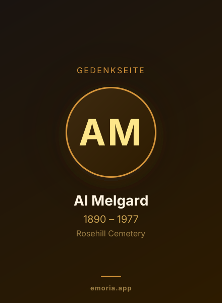 Gedenkportrait von Al Melgard
