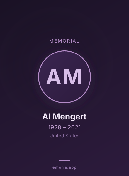 Memorial portrait of Al Mengert