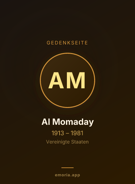 Gedenkportrait von Al Momaday