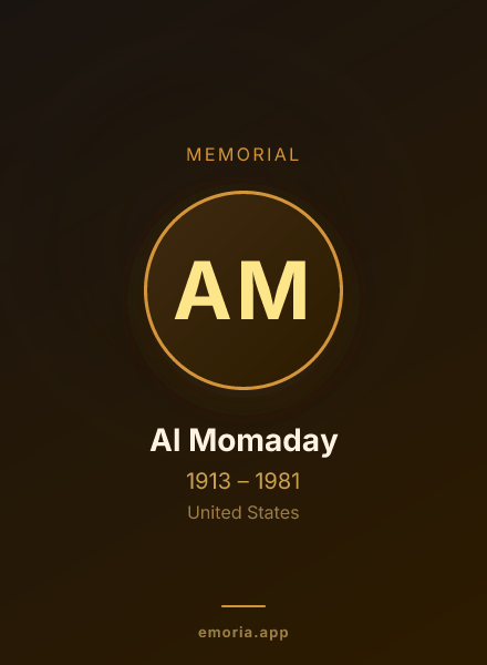 Memorial portrait of Al Momaday