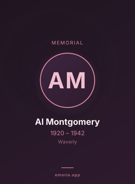 Memorial portrait of Al Montgomery