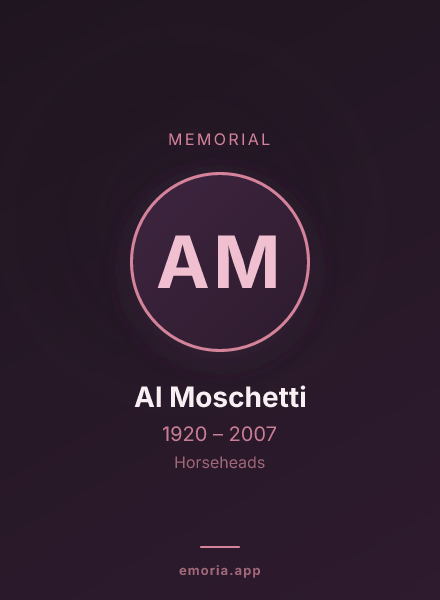 Memorial portrait of Al Moschetti