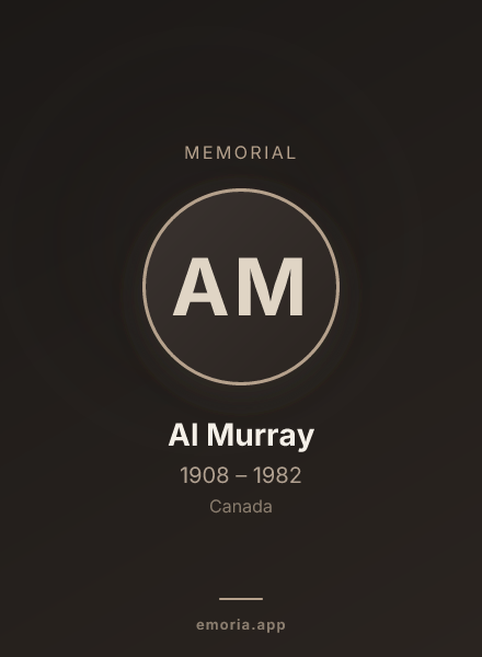 Memorial portrait of Al Murray