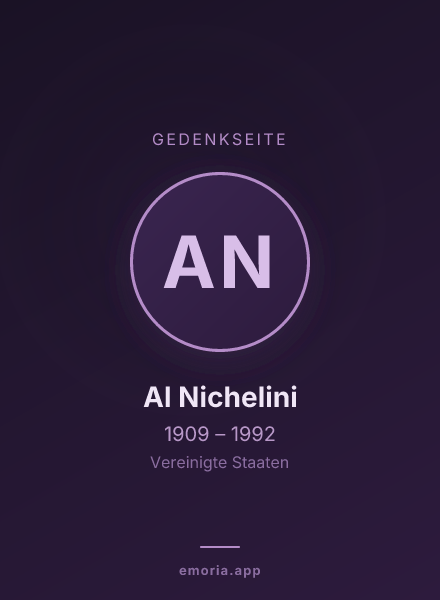 Gedenkportrait von Al Nichelini